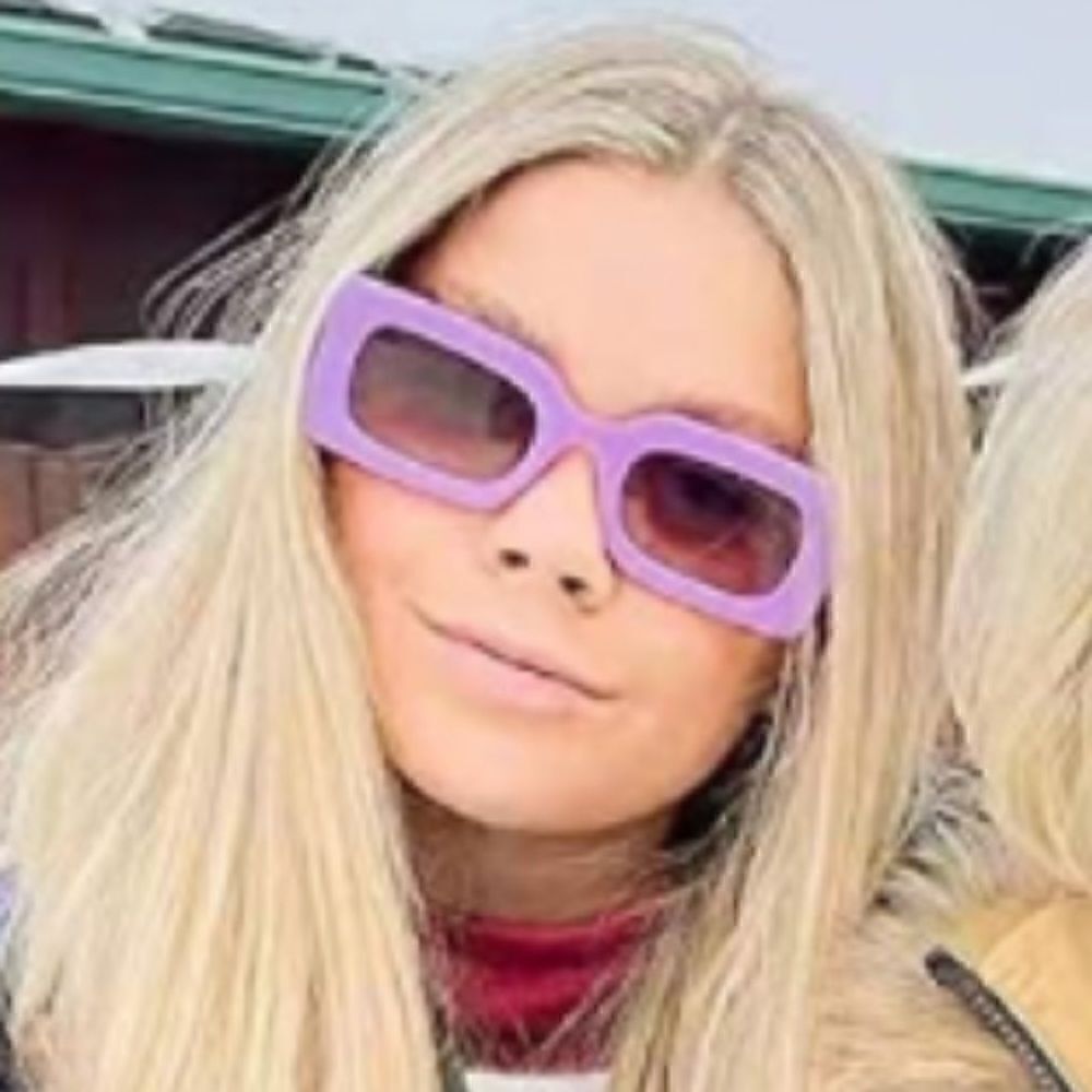 Purple Chunky Square Sunglasses  